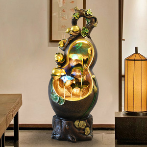 Fontaine en forme de gourde pour salon, décoration d'intérieur Feng Shui, sculpture en résine décorative - Product Image 2