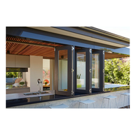 Fenêtre pliante horizontale CBMMART pour appartement, cadre en alliage d'aluminium, ouverture automatique, moustiquaire en acier inoxydable