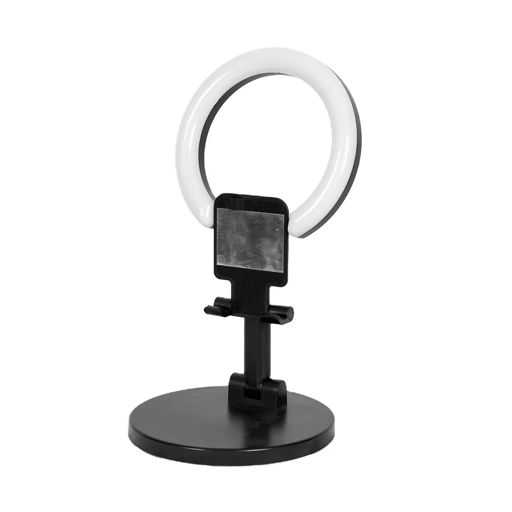 Mini 6 Inches Folding Desktop LED Lamp Portable Mobile Phone Stand Beauty Ring Light - Capture Flawless Photos