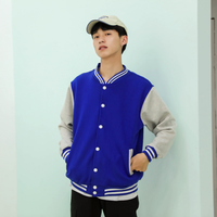 Veste de baseball en polaire et en peluche personnalisée avec logo OEM, 600 g, pour l'automne et l'hiver, veste tendance