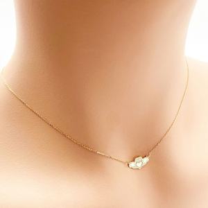 Collier tendance en acier inoxydable avec pendentif, collier Claddagh en or massif 14 carats pour femmes, hommes et filles - Product Image 3