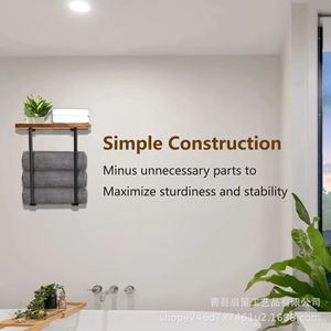 Wall Mounted Bathroom <b>Towel</b> Rack 3 Bars <b>Extra</b> <b>Large</b> Storage Shelf Organizer For Bedroom And Bathroom - Product Image 5