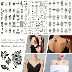 Autocollants de <span class=keywords><strong>tatouage</strong></span> temporaire semi-permanent papillon réaliste et fleur, imperméables et résistants à la transpiration, pour maquillage corporel féminin sur le bras - Product Image 1
