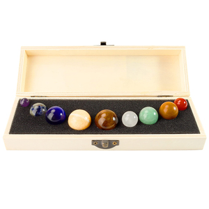 Cristales Curativos del Sistema Solar de los Nueve Planetas, Piedras de Chakra, Bolas de Piedras Preciosas, Adornos de Feng Shui, Decoración para Sala de Estar, Escritorio y Hogar - Product Image 4