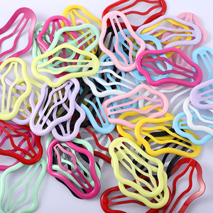 Colorful Cloud Shaped Hollow Bb Hair <b>Clip</b> 6.5cm Plastic Resin Gripper For Women Daily Use - Product Image 2