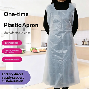 Disposable PE Sleeveless Thickened Lengthened Full-Body Waterproof Transparent Oil-Proof Dustproof <b>Kitchen</b> <b>Apron</b> for Adults - Product Image 1