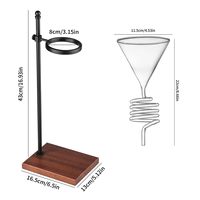 Cafetière classique en verre à filtre 2-en-1 – Dripper à café réglable avec design en spirale pour une préparation manuelle du café