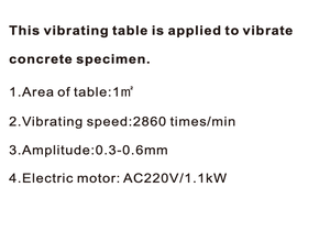 Tavolo Vibrante da <span class=keywords><strong>Un</strong></span> <span class=keywords><strong>Metro</strong></span> Quadrato, Strumento Geotecnico <span class=keywords><strong>per</strong></span> Test di Modellazione e Compattazione di Campioni in Calcestruzzo - Product Image 4