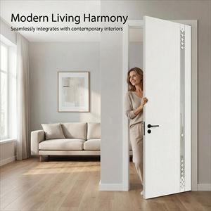 Porte en bois massif de chêne avec vernis transparent pour mettre en valeur la grainure naturelle, imperméable pour la chambre à coucher et l'entrepôt - Product Image 2