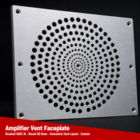 Panneau de ventilation en aluminium découpé au laser sur mesure 1U 2U, plaque frontale de ventilation pour rack, anodisé brossé, motif de trous personnalisé, OEM