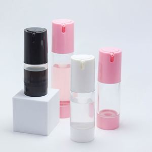 Flacon pompe airless noir mat givré 33 mm en AS/PP, rechargeable, avec pompe à crème, pour cosmétiques – 15 ml, 30 ml, 50 ml - Product Image 3
