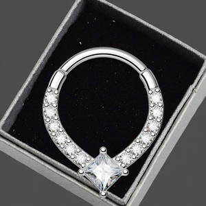 Helix Daith <span class=keywords><strong>Piercing</strong></span> pour femmes hommes <span class=keywords><strong>narine</strong></span> <span class=keywords><strong>Piercing</strong></span> clair CZ larme Septum Clicker acier inoxydable Cartilage boucle d'oreille - Product Image 5