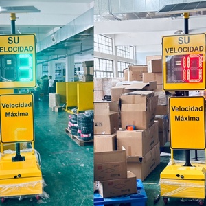 ป้ายแสดงความเร็วแบบพกพา LED กวางอัน พร้อมระบบเรดาร์พลังงานแสงอาทิตย์ แสดงผลแบบดิจิทัล แจ้งเตือนผู้ขับขี่ที่ขับช้า ติดตั้งบนรถพ่วงสำหรับการจราจร - Product Image 4