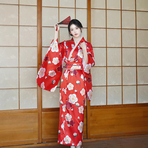 Kimono Japonés, Disfraz <span class=keywords><strong>de</strong></span> Cosplay, Kimono Azul Vintage para Mujer, Estilo Asiático, Yukata Sexy con Obi, Vestidos <span class=keywords><strong>de</strong></span> <span class=keywords><strong>Geisha</strong></span> Estampados - Product Image 4