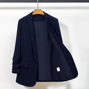Blazer d'automne pour <span class=keywords><strong>femme</strong></span>, style coréen, pour petites silhouettes, design vintage, luxe léger, coupe ajustée, flatteur, tombé élégant - Product Image 2
