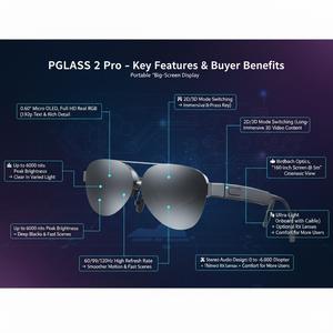 PGLASS 2 Pro AR/VR 视频眼镜 0.49 英寸 AMOLED 19201080 6000 尼特 43.5 视野角 2D/3D DP Type-C 160 英寸屏幕 安徽 - Product Image 6