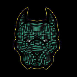 हॉट फिक्स डायमंड के आकार के गैंडा ट्रांसफर बॉक्सर कुत्ते के लिए डिजाइन, पिबुल बुलडॉग के लिए डिजाइन - Product Image 1