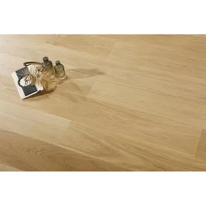 Natural color wood smooth surface waterproof solid hard wood flooring modern style European white oak with good quality