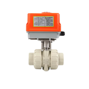 Vanne à boisseau sphérique électrique PPH à double commande, corps en plastique, raccord à souder, vanne <span class=keywords><strong>d</strong></span>'arrêt pour fluides aqueux - Product Image 6