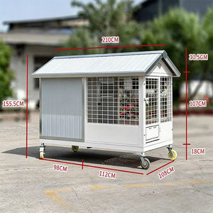 Cages pour chiens de taille moyenne et grande, grand enclos pour berger allemand, cages pour animaux de compagnie d'extérieur ; cages pour chiens en acier carbone à palettes métalliques - Product Image 2