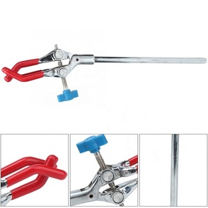 Haiju phòng thí nghiệm đa chức năng condenser beaker Kẹp ba ngón tay có thể điều chỉnh mở rộng cao su-tráng hàm mạ crôm phòng thí nghiệm kẹp - Product Image 5