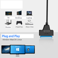 Cable Adaptador OEM de 0.2m 0.3m 0.5m 2.5 Pulgadas para Disco Duro Externo HDD SSD SATA USB 3.0 a SATA, Conector IDE SATA para Computadora