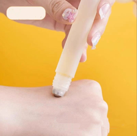 Vente en gros de flacons roll-on vides givrés de 10 ml, flacons roll-on en plastique pour crème cosmétique, parfum