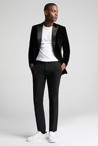 <span class=keywords><strong>Veste</strong></span> de smoking formelle d'<span class=keywords><strong>hiver</strong></span> pour homme, en velours noir rétro, double boutonnage, col en V, grande taille, pour marié, avec fermeture éclair, respirante - Product Image 3