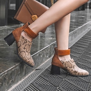Women square Heel Boots Chunky Heel Ankle Boots <b>Shoe</b> Sexy Pointed Toe Ankle Strap Winter Short Booties Pumps - Product Image 6