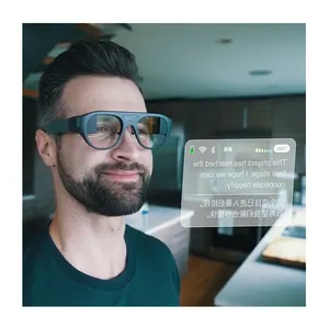 Kacamata Pintar realitas Virtual, Vr tampilan mikro Chatgpt mendukung banyak bahasa membantu kacamata gangguan pendengaran