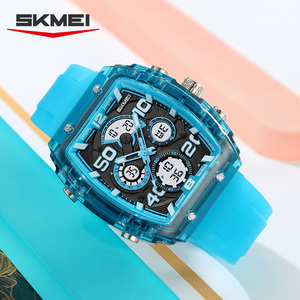 OEM Custom Logo Square PC <b>Case</b> Outdoor Sport <b>Watches</b> 3ATM Waterproof Japan Movement Silicone Gel Men Private Brand Quartz <b>Watch</b> - Product Image 6