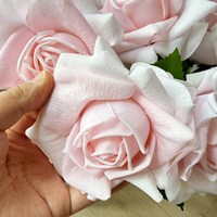 Rose artificielle en latex à toucher réel, grande tête, style européen, faite à la main pour mariage, décoration de maison, fête, arrangement floral