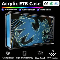 Boîte de rangement pour cartes en acrylique personnalisable en usine, 5+8mm, qualité coulée, transparente, avec couvercle magnétique à clipser, anti-rayures, pour Elite Trainer Box