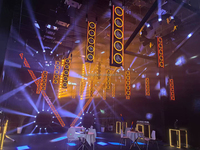DMX 5x150W Amber LED Surface Panel Matrix Blinder Light avec anneau RVB pour les événements DJ sur scène
