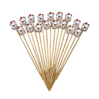 Fortune chat créatif bambou skews fête Dessert salade fruits fourchette pour la décoration de mariage 100pcs Pack