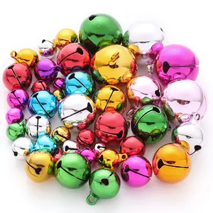 Mixed Color Christmas Jingle Bell Craft Suppliers Small Christmas Bell Brass Jingle Bell for Jewelry Making Accessaries