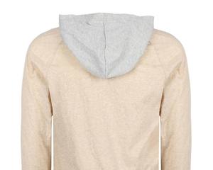 T-shirts à capuche sans boutons en coton ignifuge FR4117Khaki 4,5 OZ, vêtements de sécurité ignifuges avec tissu contrastant - Product Image 4