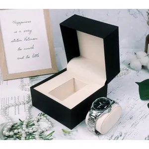 Boîte-cadeau de montre en cuir avec l'oreiller, logo adapté aux besoins du client, luxe,