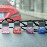 Flacon de parfum de luxe carré de 10 ml vide avec bouchon à vis, diffuseur d'air suspendu pour huiles essentielles et parfums