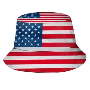 Topi Bucket Bucket bendera nasional kustom topi nelayan modis untuk bepergian luar ruangan musim panas