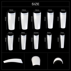 500 faux ongles carrés français pleine couverture en ABS, droits, sans plis, pour extension de manucure - Product Image 4