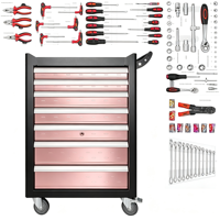 Chariot à outils roulant en acier robuste à 7 tiroirs, verrouillage à clé, capacité de charge de 300 kg, revêtement en poudre, atelier, garage, OEM/ODM