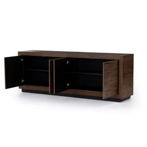 Meuble buffet antique en bois massif de style européen, meuble de rangement créatif, meuble TV mural, armoire latérale - Product Image 2