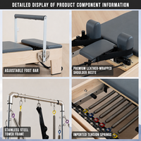 Machine de Pilates Reformer professionnelle en bois d'érable avec tour