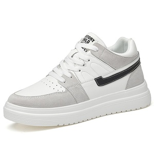 Men's Casual High-top Sneakers and Leather Shoes, Summer Breathable <b>Insoles</b>, <b>Increase</b> the <b>Height</b> of the Real Leather Upper - Product Image 4
