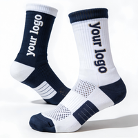 Chaussettes Athlétiques Fines pour Hommes, en Coton Biologique Peigné, Anti-Transpiration, Anti-Bactériennes, Séchage Rapide, pour l'Entraînement d'Élite (Baseball Professionnel)