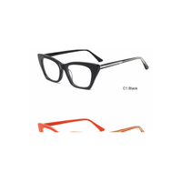 Montures de lunettes optiques en acétate œil-de-chat angulaire avec options de couleurs pour femmes, lunettes de vue sur ordonnance, OEM ODM, logo personnalisé