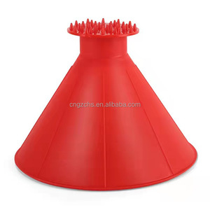 เครื่องมือขูดน้ำแข็งบนกระจกรถยนต์ รูปทรงกรวย ขจัดหิมะ ขูดน้ำแข็งอเนกประสงค์ ใช้กับกระจกมองหลัง สำหรับทำความสะอาดรถยนต์ - Product Image 4