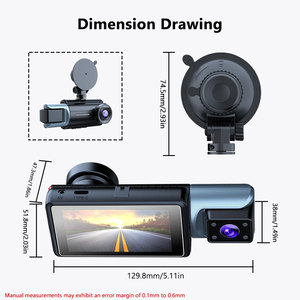 Cámara para Auto con 3 Lentes, 4K Frontal y 2K Trasera, Visión Nocturna, Monitoreo de Estacionamiento, Grabador de Video para Auto de 3 Vías con WIFI y GPS Integrados - Product Image 6