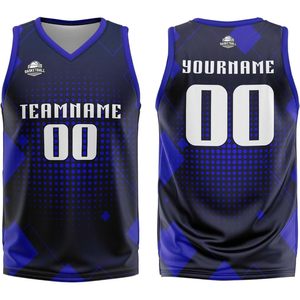 Camiseta de Baloncesto Personalizada Unisex para Adultos, Cuello en V, Sublimada, Absorbe la Humedad, Nombre del Equipo Personalizado, Ropa Deportiva de 320g - Product Image 1